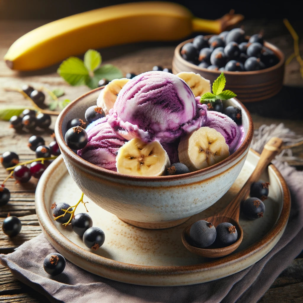 Banana Blackcurrant Ice Cream