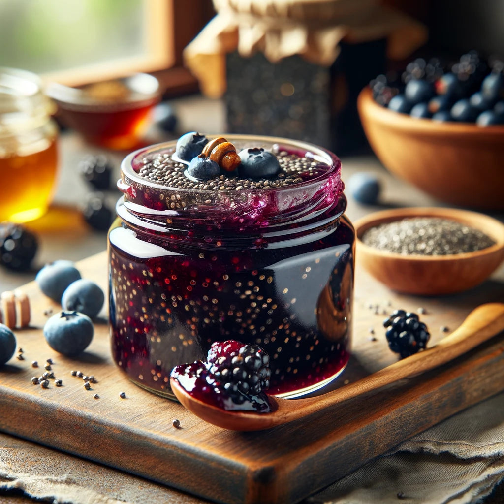 Mixed Berry Chia Jam, serves 4