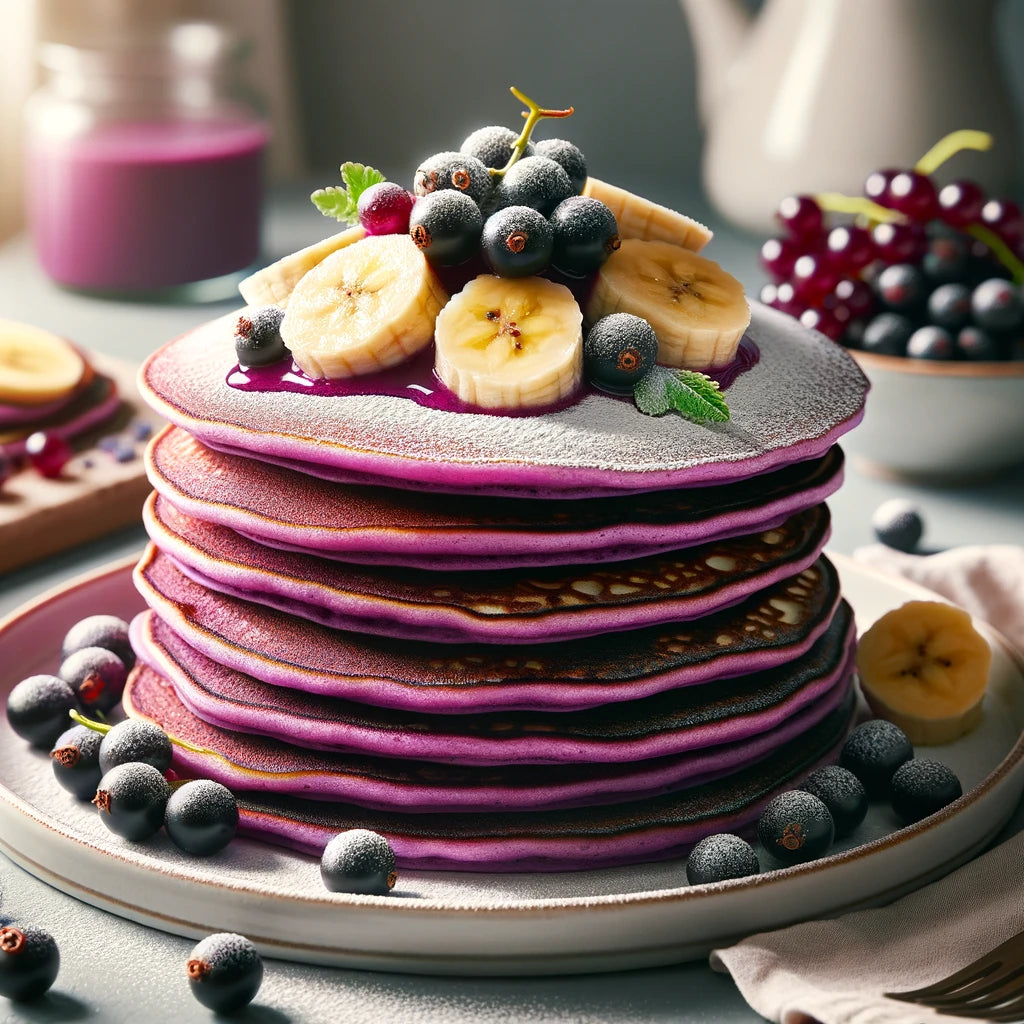 Blackcurrant Pancakes, serves 2-3