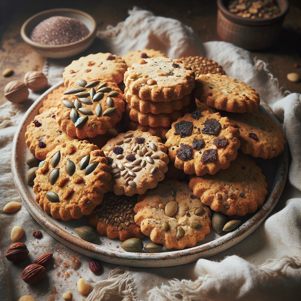 Blackcurrant Sunflower Biscuits